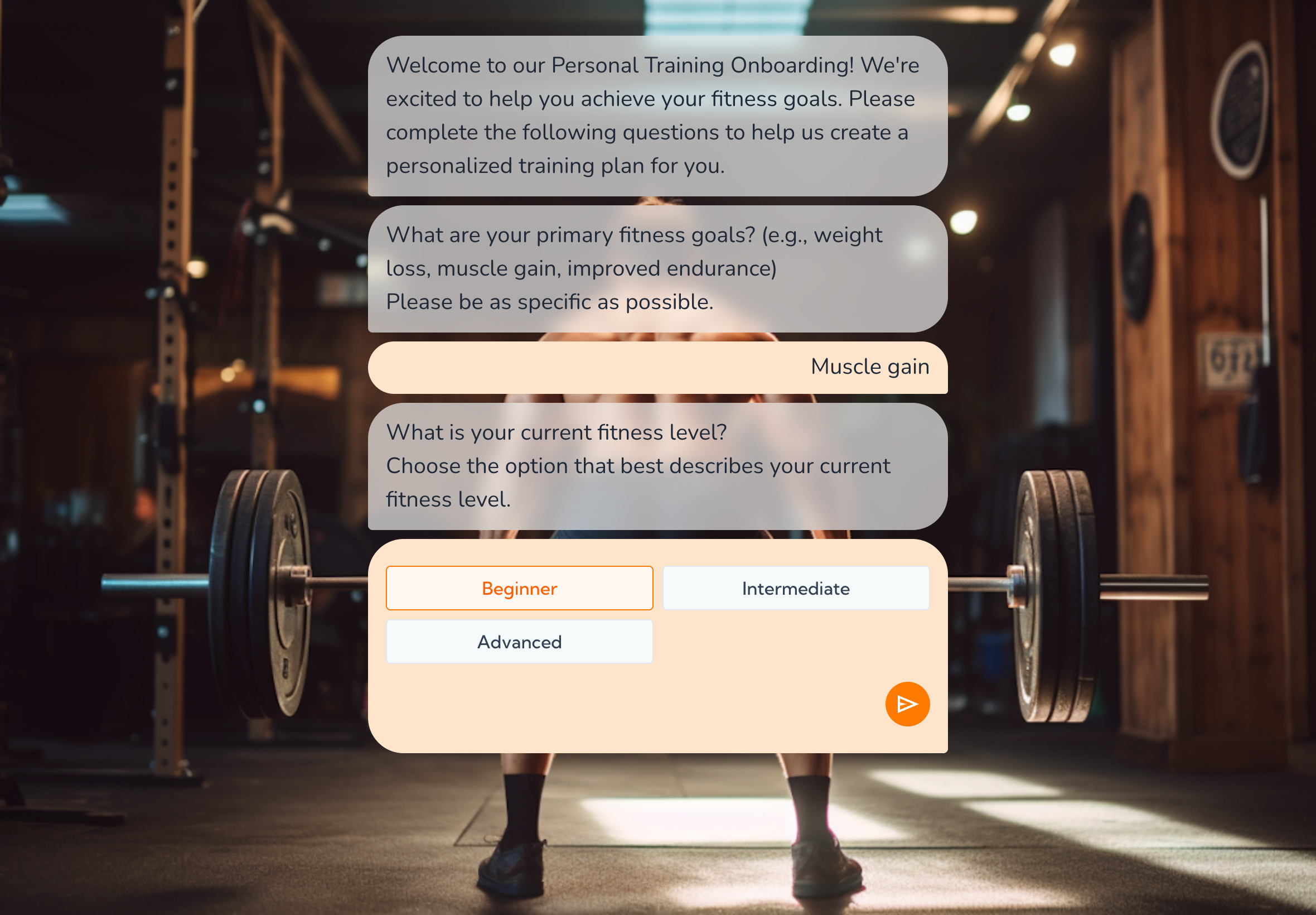 Fitness onboarding Lumo preview