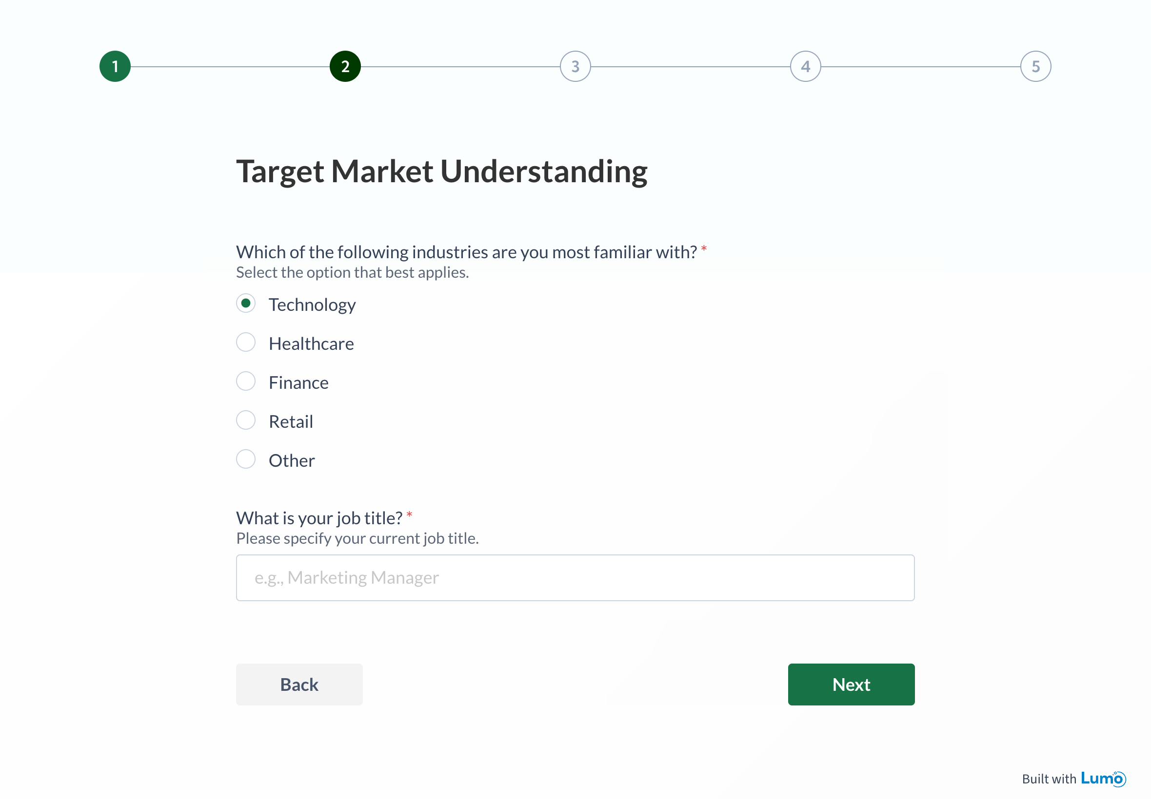 Market expansion survey Lumo preview